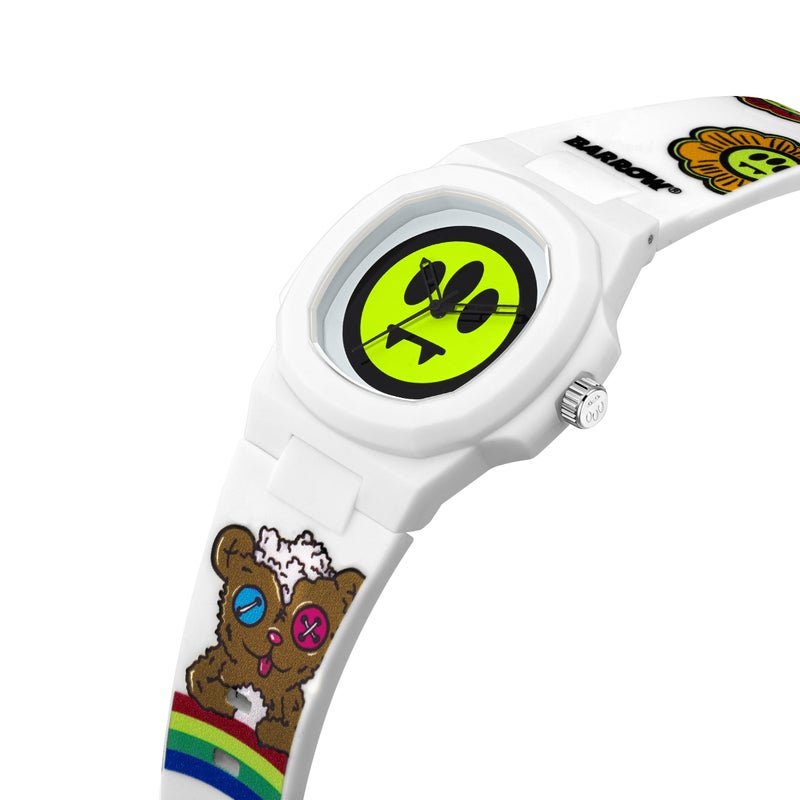 Barrow BWW00001 White Yellow Dial Silicone Strap Unisex Watch, 43mm - Image 2